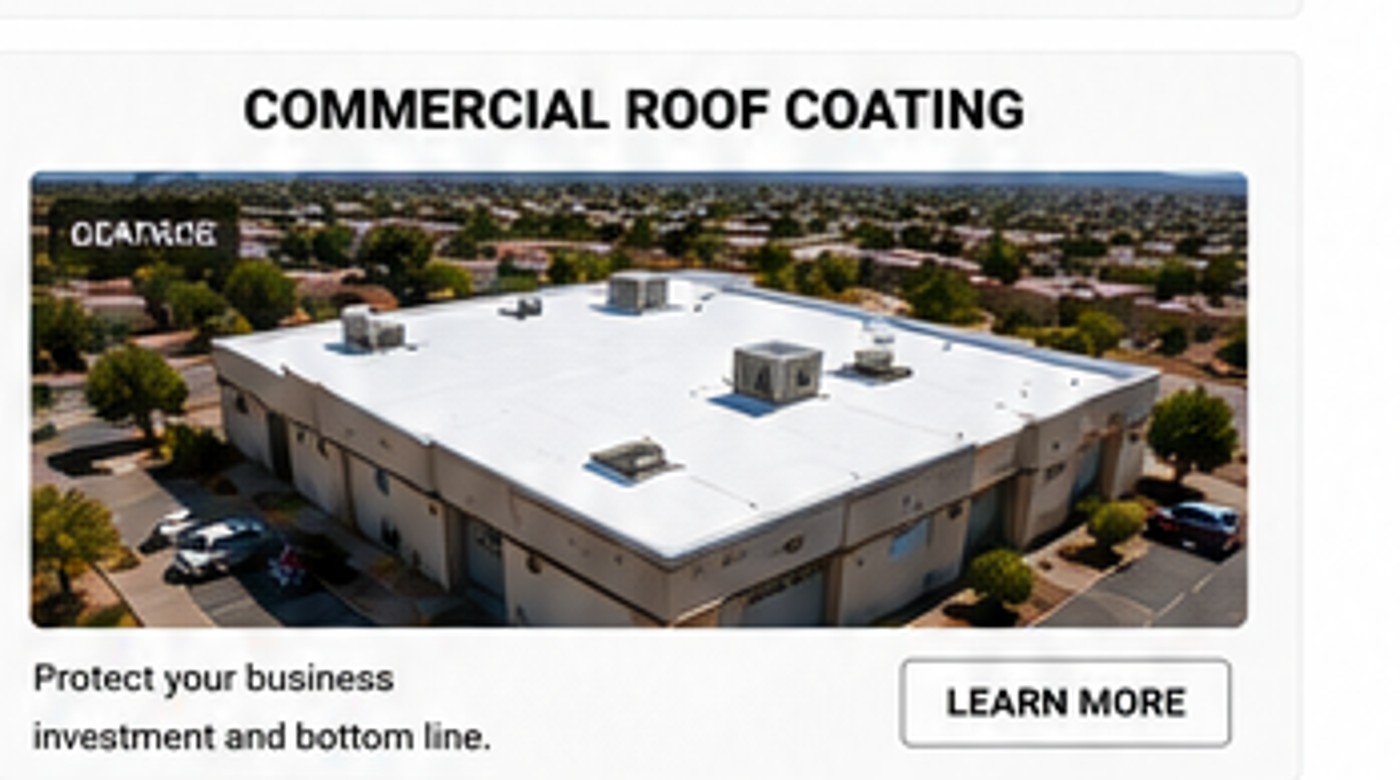 Commercial flat roof coating